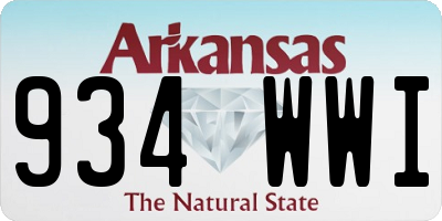 AR license plate 934WWI