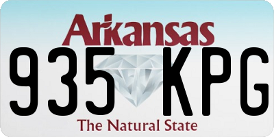 AR license plate 935KPG