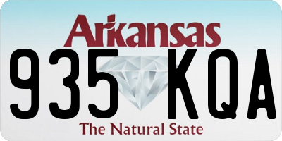 AR license plate 935KQA