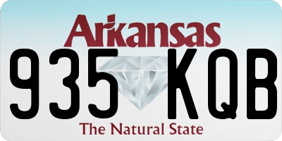 AR license plate 935KQB