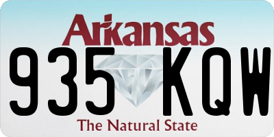 AR license plate 935KQW