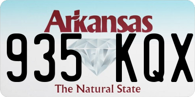 AR license plate 935KQX