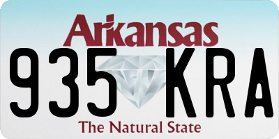 AR license plate 935KRA