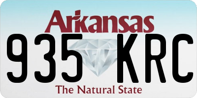 AR license plate 935KRC