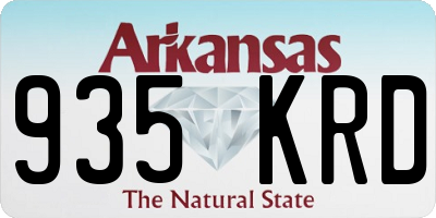 AR license plate 935KRD
