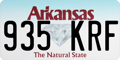 AR license plate 935KRF