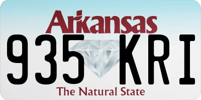 AR license plate 935KRI