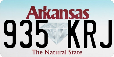 AR license plate 935KRJ