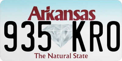 AR license plate 935KRO