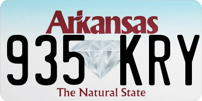 AR license plate 935KRY