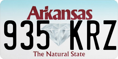 AR license plate 935KRZ
