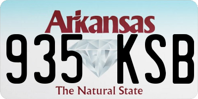 AR license plate 935KSB