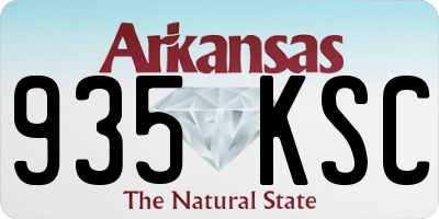 AR license plate 935KSC