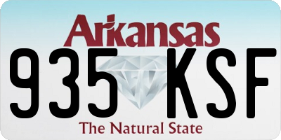 AR license plate 935KSF