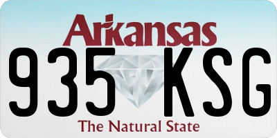 AR license plate 935KSG