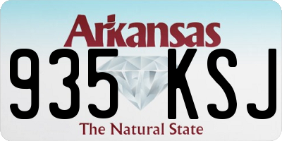 AR license plate 935KSJ