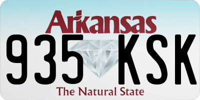AR license plate 935KSK