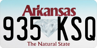 AR license plate 935KSQ