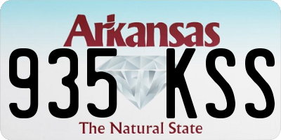 AR license plate 935KSS