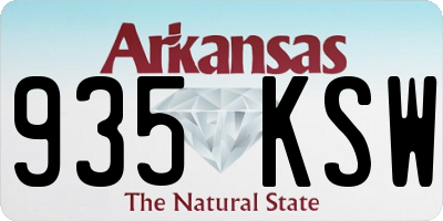 AR license plate 935KSW