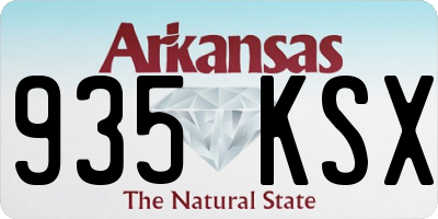 AR license plate 935KSX