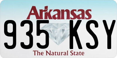 AR license plate 935KSY