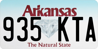 AR license plate 935KTA