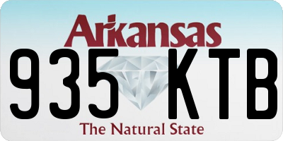 AR license plate 935KTB