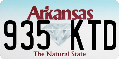 AR license plate 935KTD