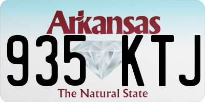 AR license plate 935KTJ