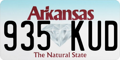 AR license plate 935KUD