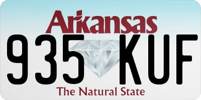 AR license plate 935KUF
