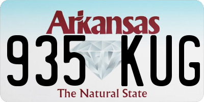 AR license plate 935KUG