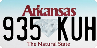 AR license plate 935KUH