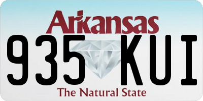AR license plate 935KUI
