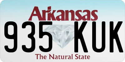 AR license plate 935KUK