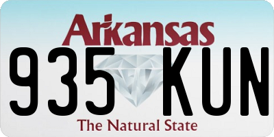 AR license plate 935KUN