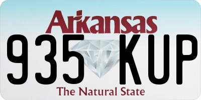 AR license plate 935KUP