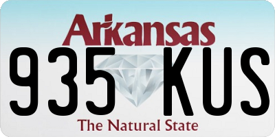 AR license plate 935KUS