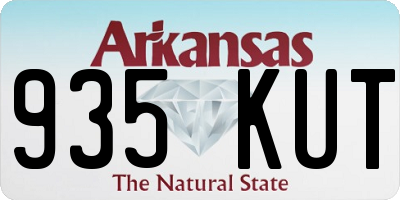 AR license plate 935KUT