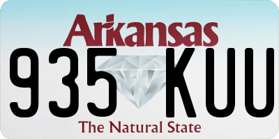 AR license plate 935KUU
