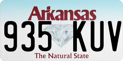 AR license plate 935KUV