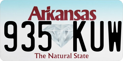 AR license plate 935KUW