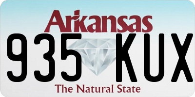 AR license plate 935KUX