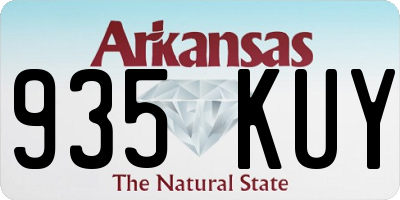 AR license plate 935KUY