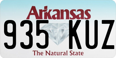 AR license plate 935KUZ