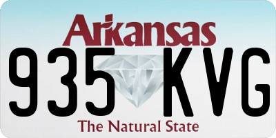 AR license plate 935KVG