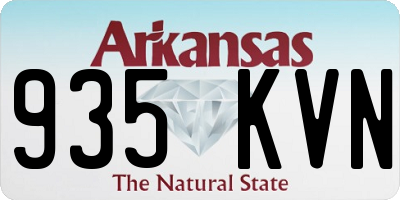 AR license plate 935KVN