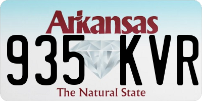 AR license plate 935KVR