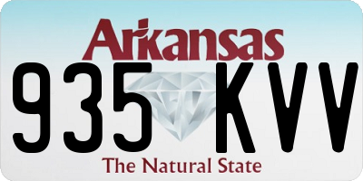 AR license plate 935KVV